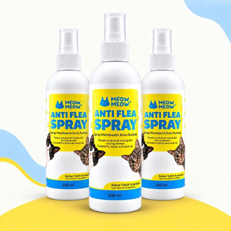 3 botol M&M Anti Flea Spray 200 ml