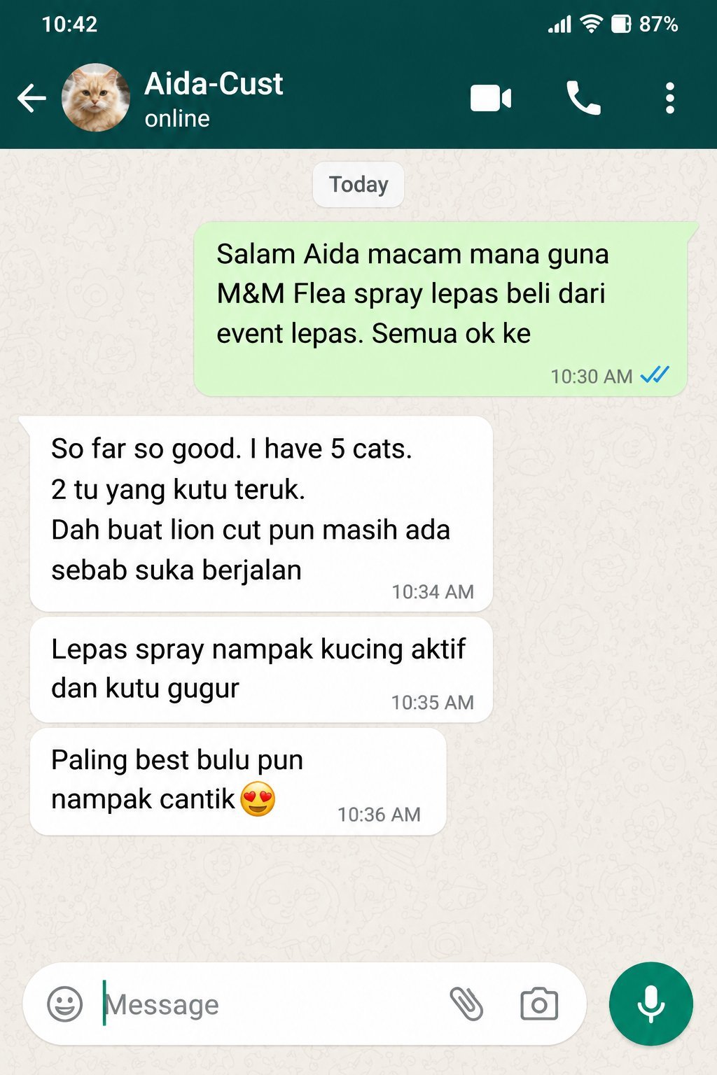 Testimoni pelanggan 1